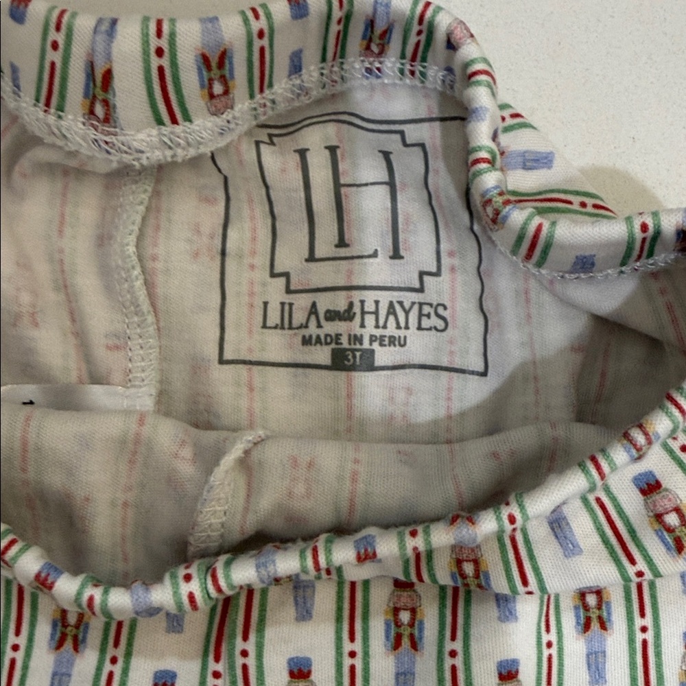 Lila and Hayes Bradford Boys’ Christmas Nutcracker Stripe Print PJ Set 3T - Picture 6 of 6